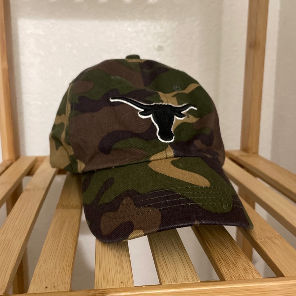 Kids Camo Texas Longhorns Hat, Adjustable, By T.E.I.